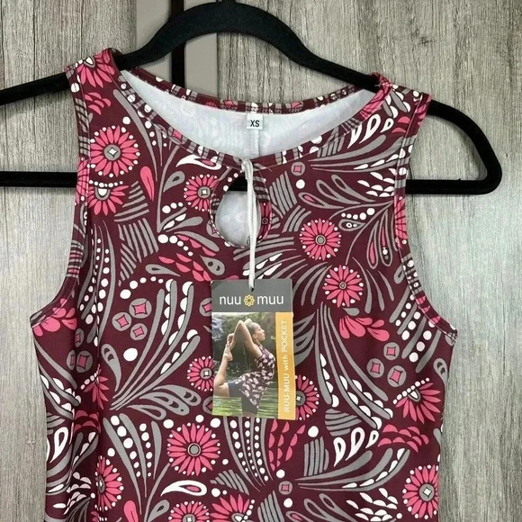 Nuu Muu Dress XS Ruu Muu with Pockets Mini Floral A Line NEW - Picture 5 of 11